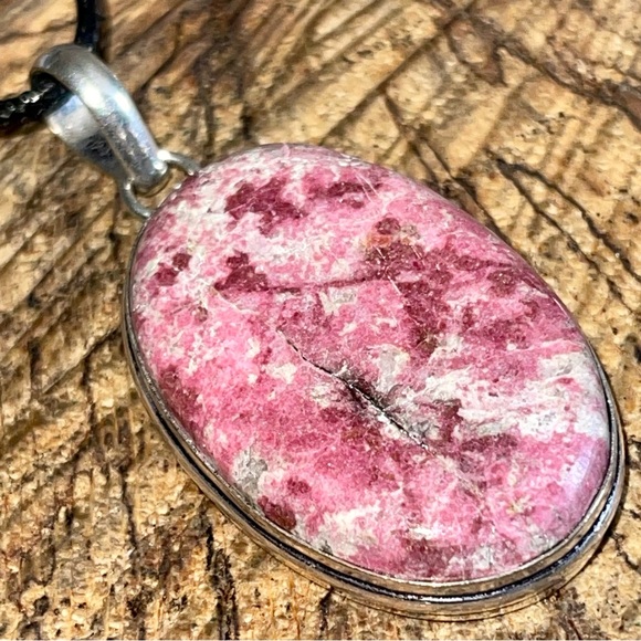 Pink Thulite Pendant 2” - Picture 11 of 15